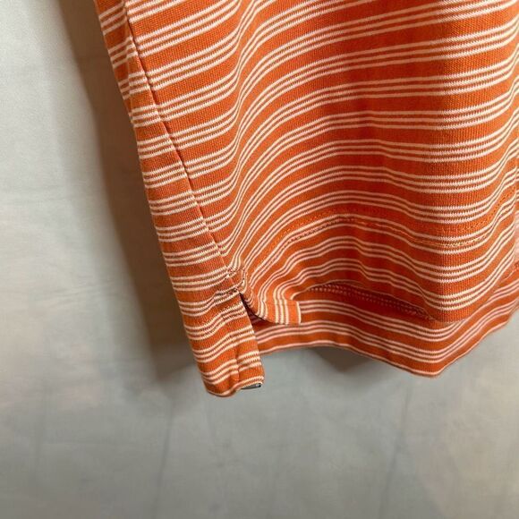 Callaway Mens Orange White Striped Golf Polo Short Sleeve Shirt size L LOOK - Picture 4 of 12